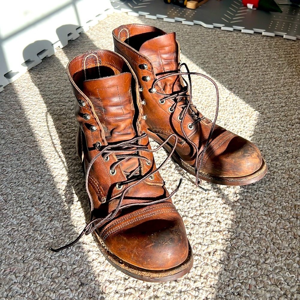 Red Wing Shoes Iron Ranger boots. Color: Amber. Size 10.5 (fits like 11.5/12)